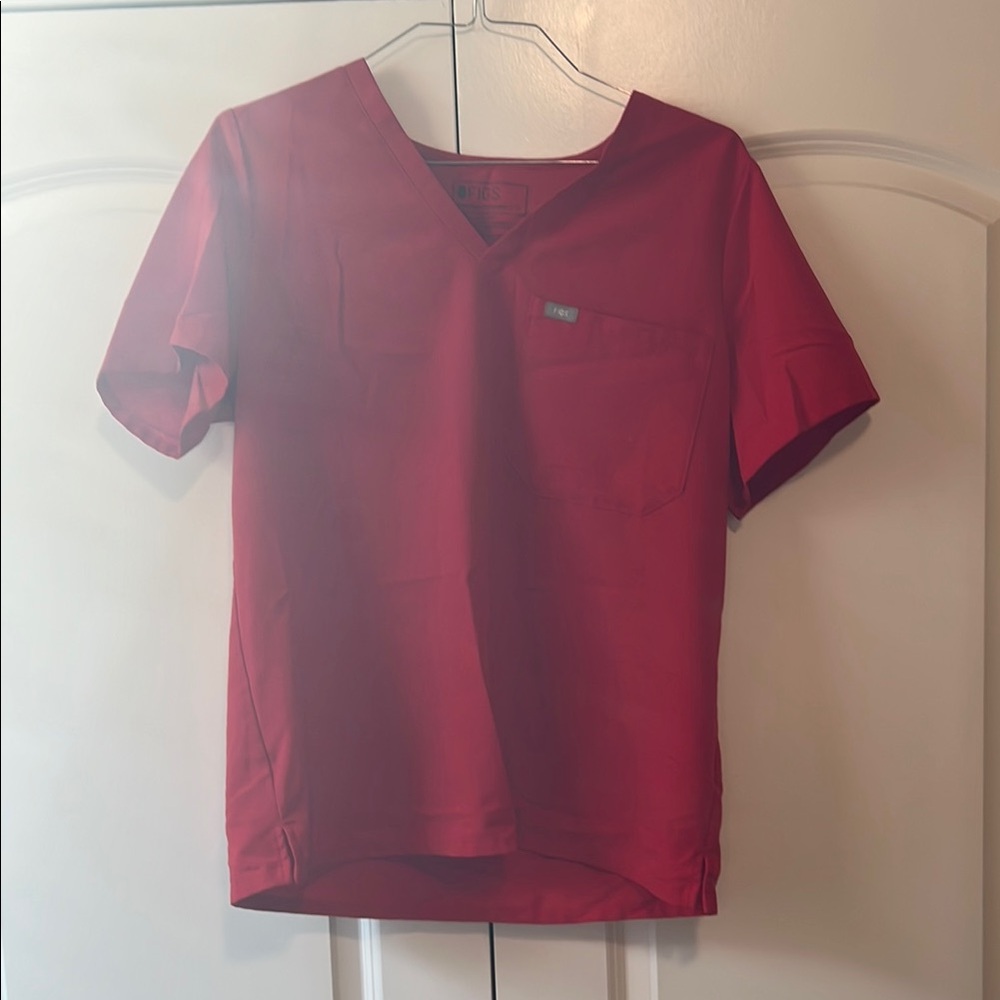 Figs Red Women's scrub Top